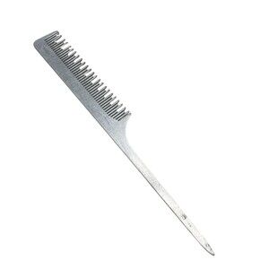Vintage GOODY Aluminum Teasing Comb Metal Rat Tail Silver Rattail 8"L USA
